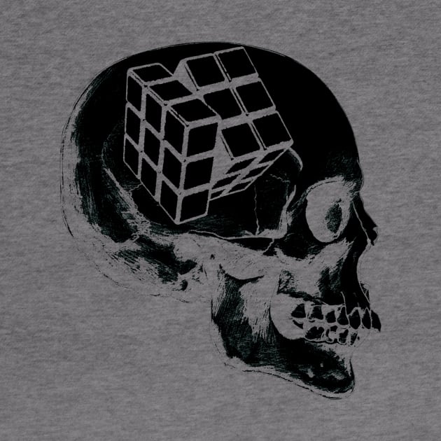 Rubik's cube skull by secondskin